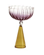 Set of 2 Calypso Pink and Amber Wine Glasses - Main view