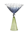 Set of 2 Calypso Blue and Green Martini Glasses - Main view