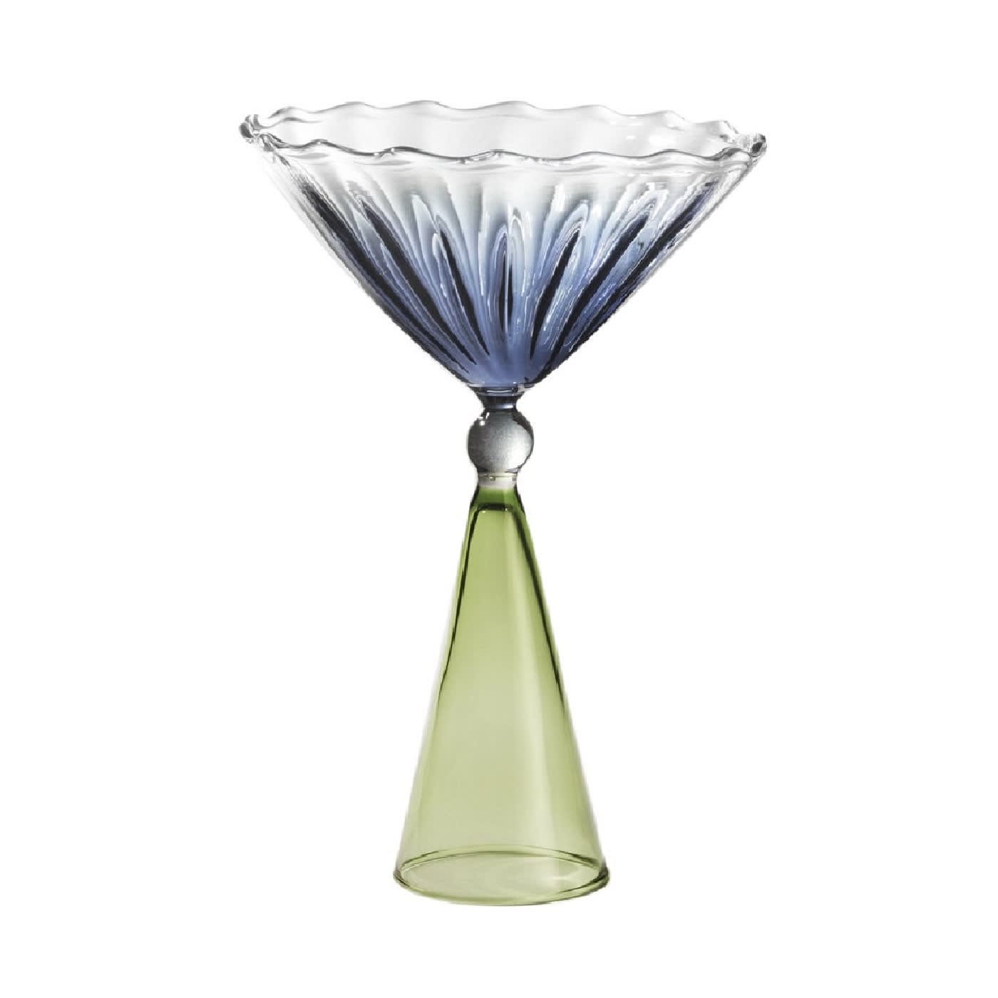 Set of 2 Calypso Blue and Green Martini Glasses - Main view