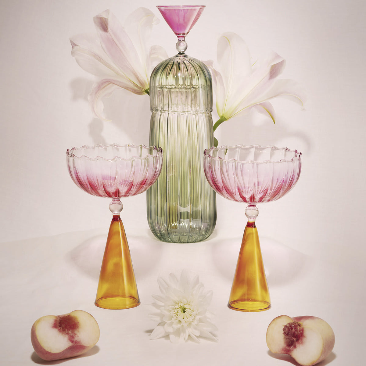Calypso Green Bottle and Glass - Alternative view 2