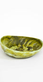 Dinosaur Designs Large Flow Bowl in Malachite Colour resin.