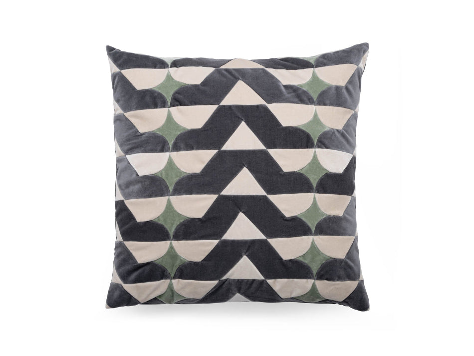 Square handmade velvet cushion by Christina Lundsteen