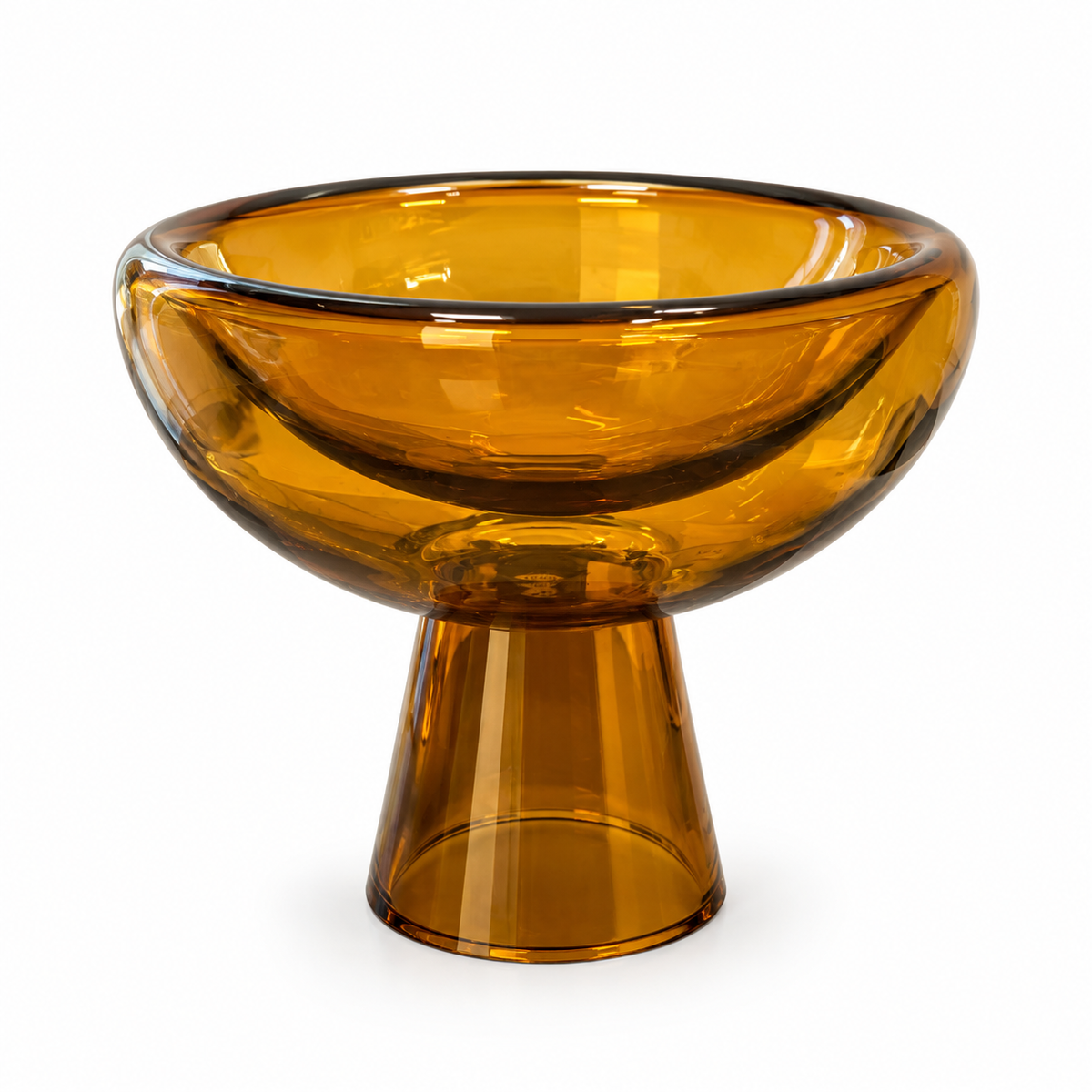 Glass Deep Bowl 01 XL Amber | Transparent | Glossy