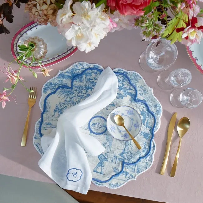 Placemats Fountain de Jouy set of 2