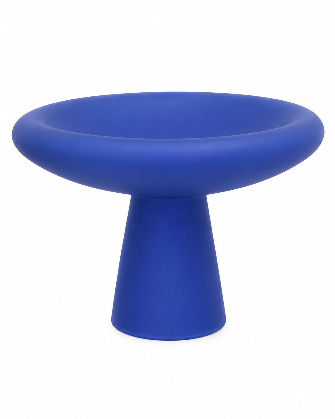 Glass Low Bowl 01 L | Blue | Transparent | Matte