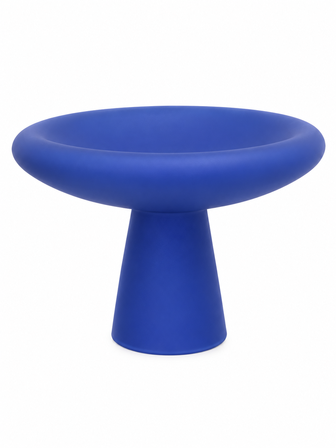 Glass Low Bowl 01 L | Blue | Transparent | Matte