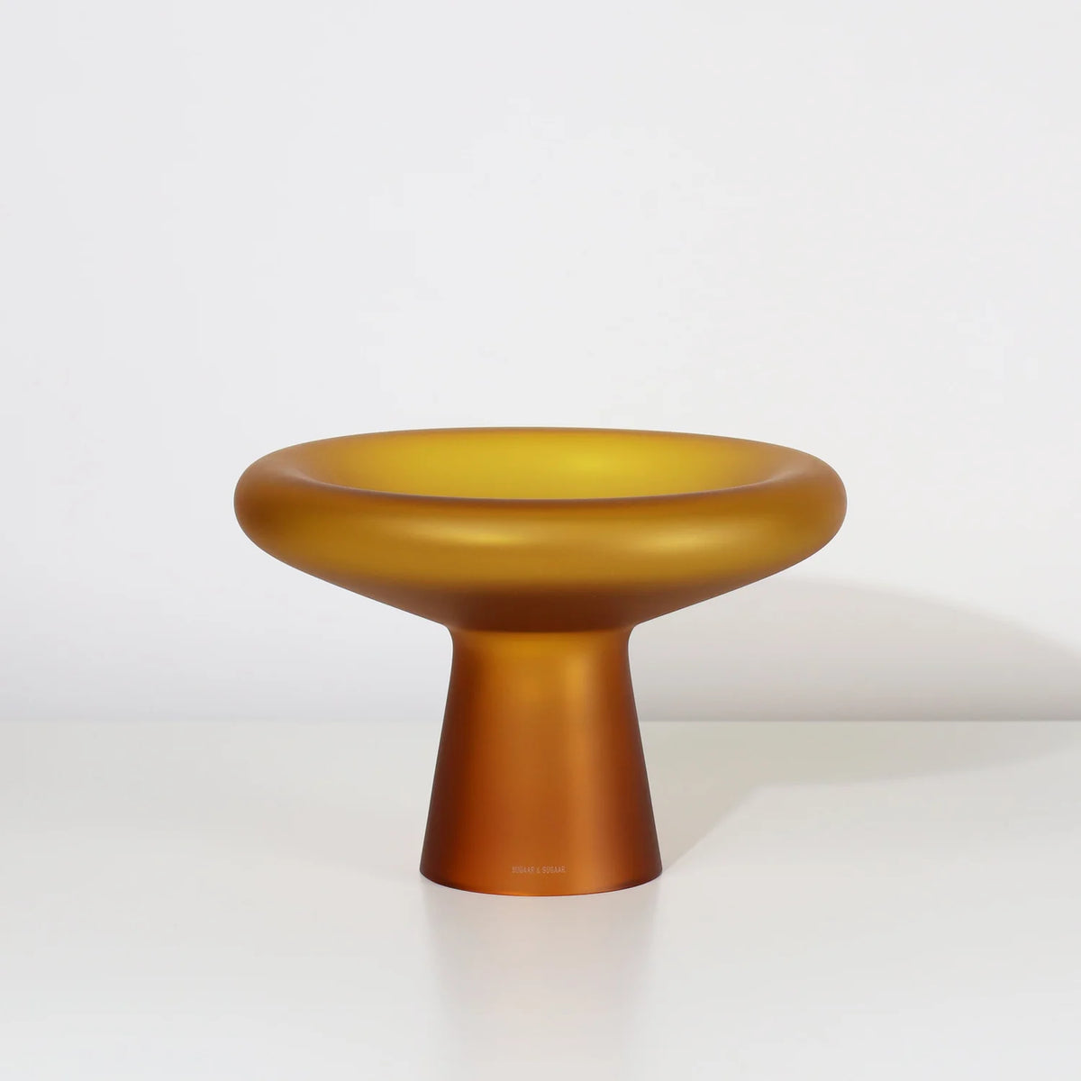 Glass Low Bowl 01 M | Amber | Transparent | Matte