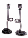 Thaw - Recycled Glass Candlestick purple