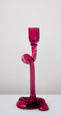 Thaw - Recycled Glass Candlestick in red