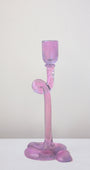 Thaw - Recycled Glass Candlestick in Pink
