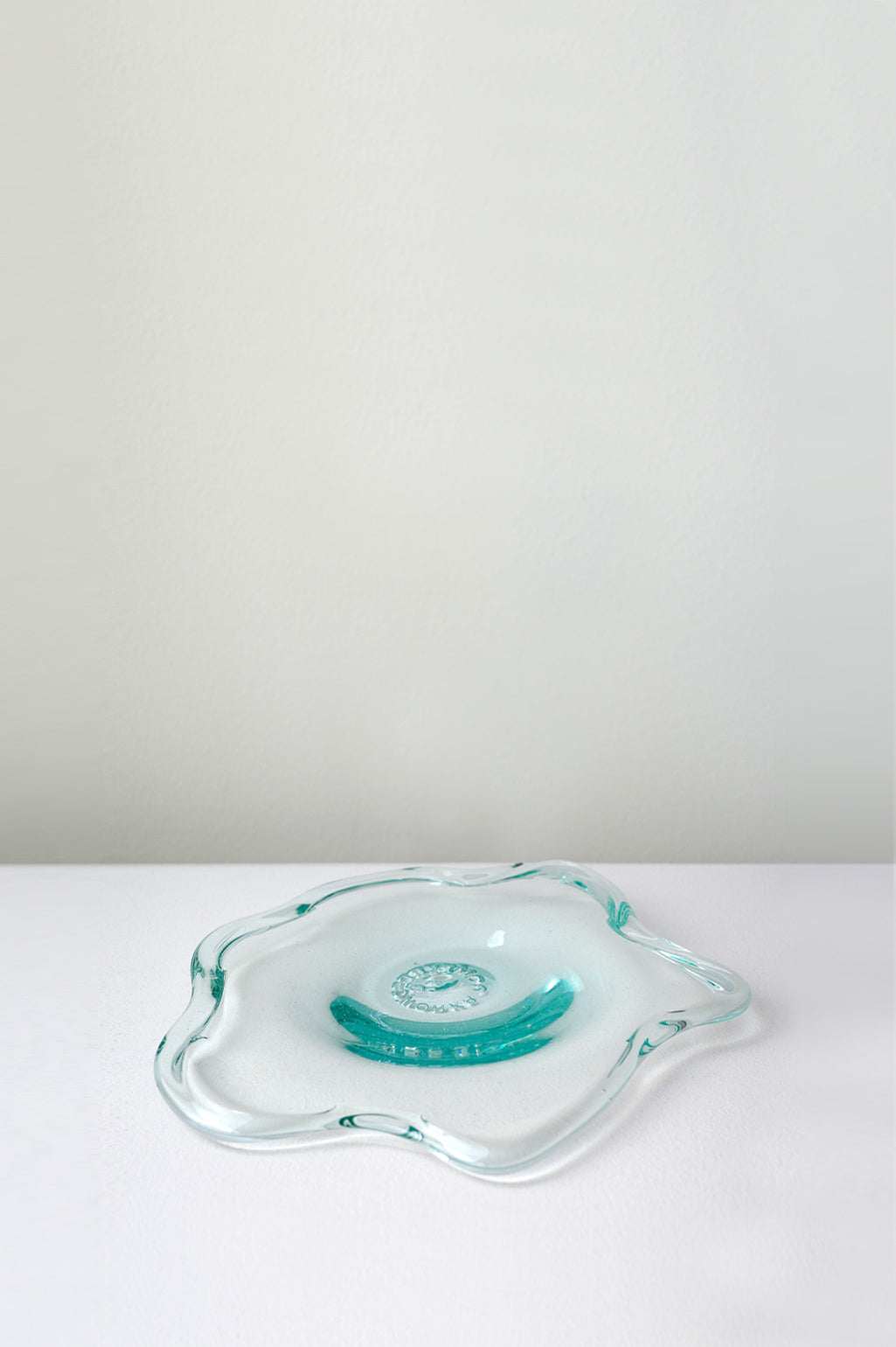 Pond - Small Recycled Glass Side Plate in Clear