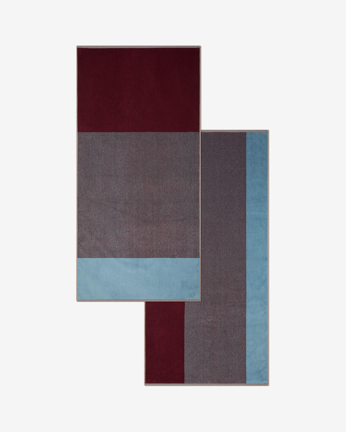 Badhanddoeken Set Blend Sky Blue Bordeaux (2 st.) - SUITE702