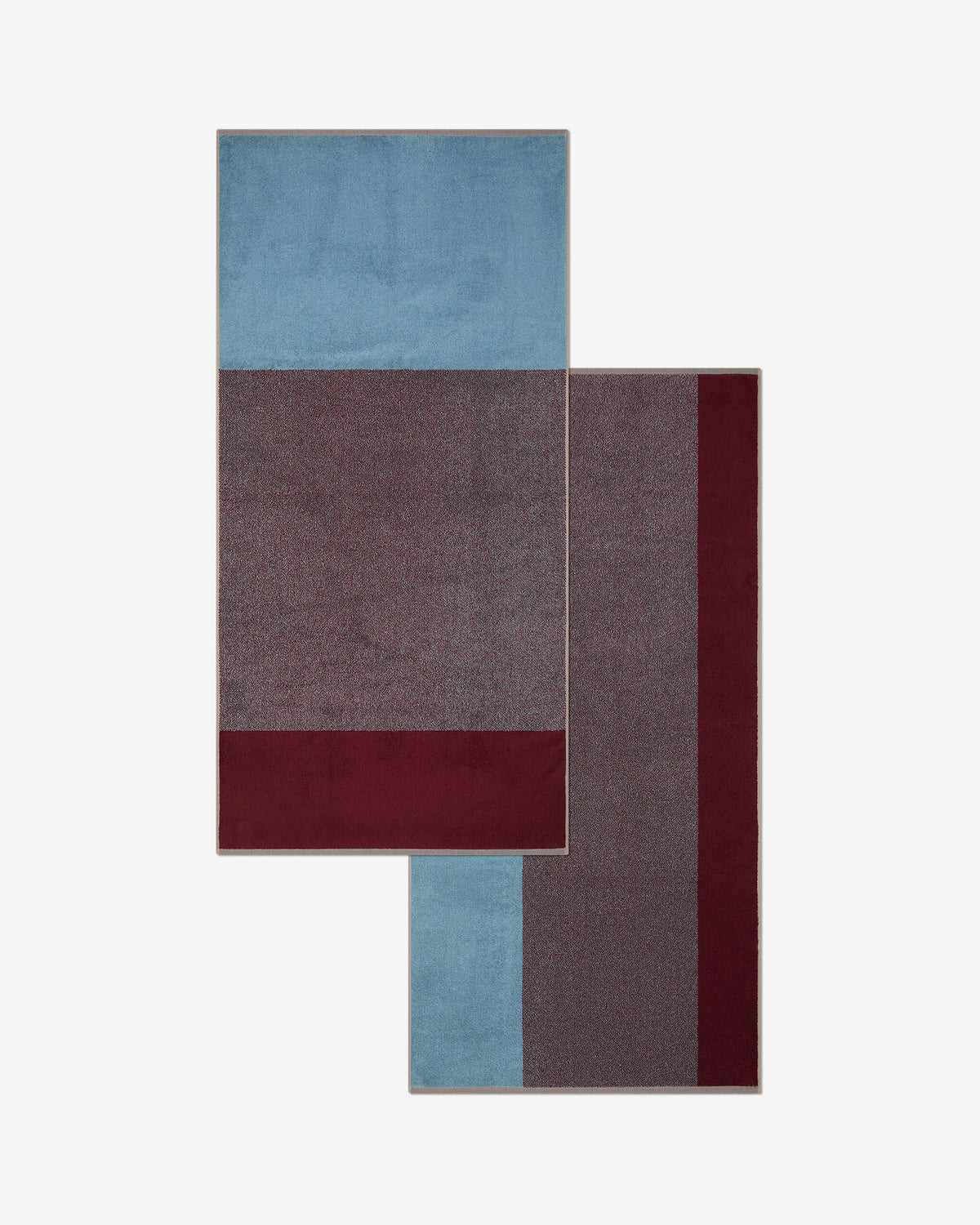 Badhanddoeken Set Blend Sky Blue Bordeaux (2 st.) - SUITE702