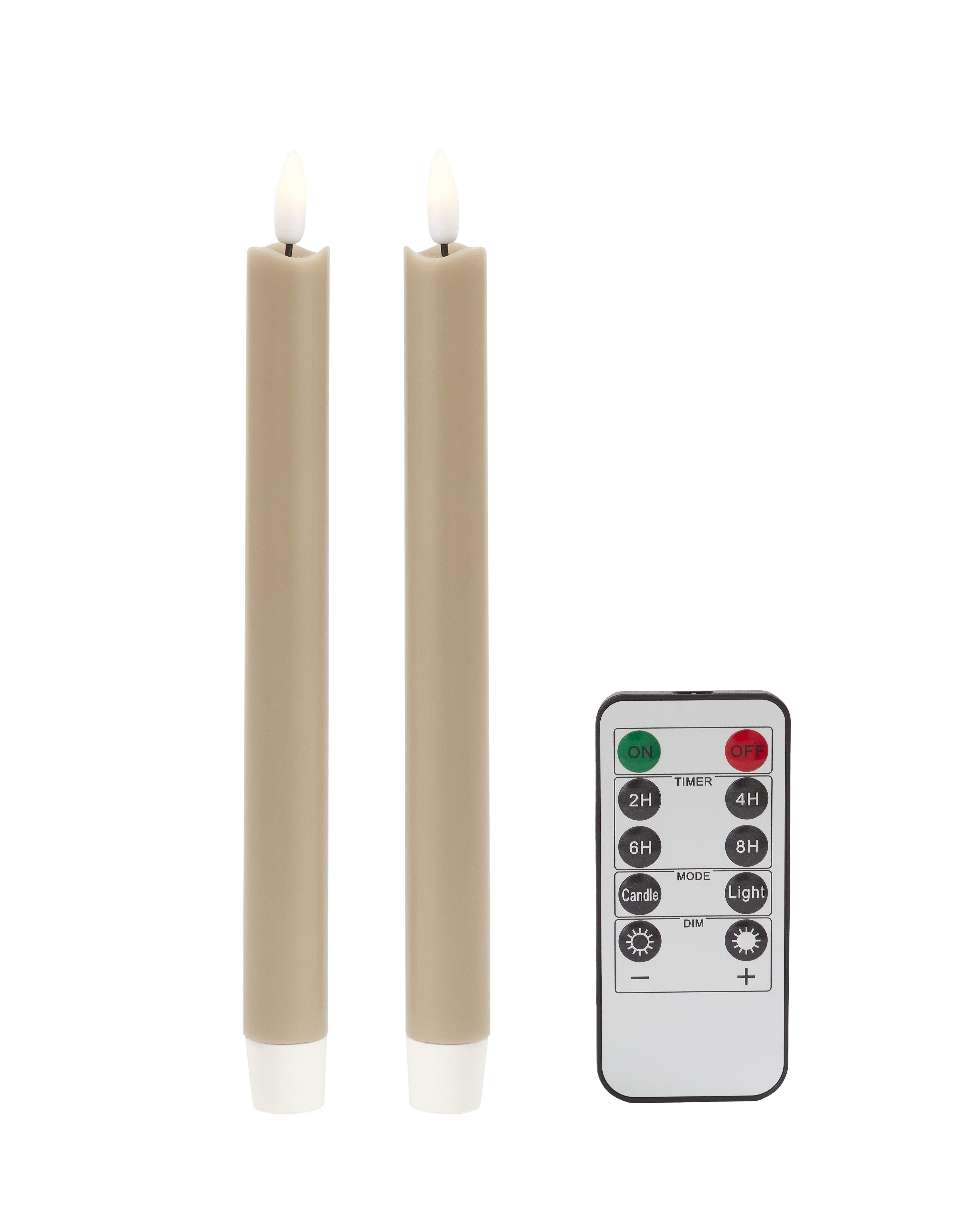 Cappuccino Wax LED Candles - Set of 2 - Addison Ross Ltd UK