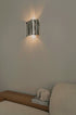Psychedelic Wall Sconce by Caia Leifsdotter — polished stainless steel, front view