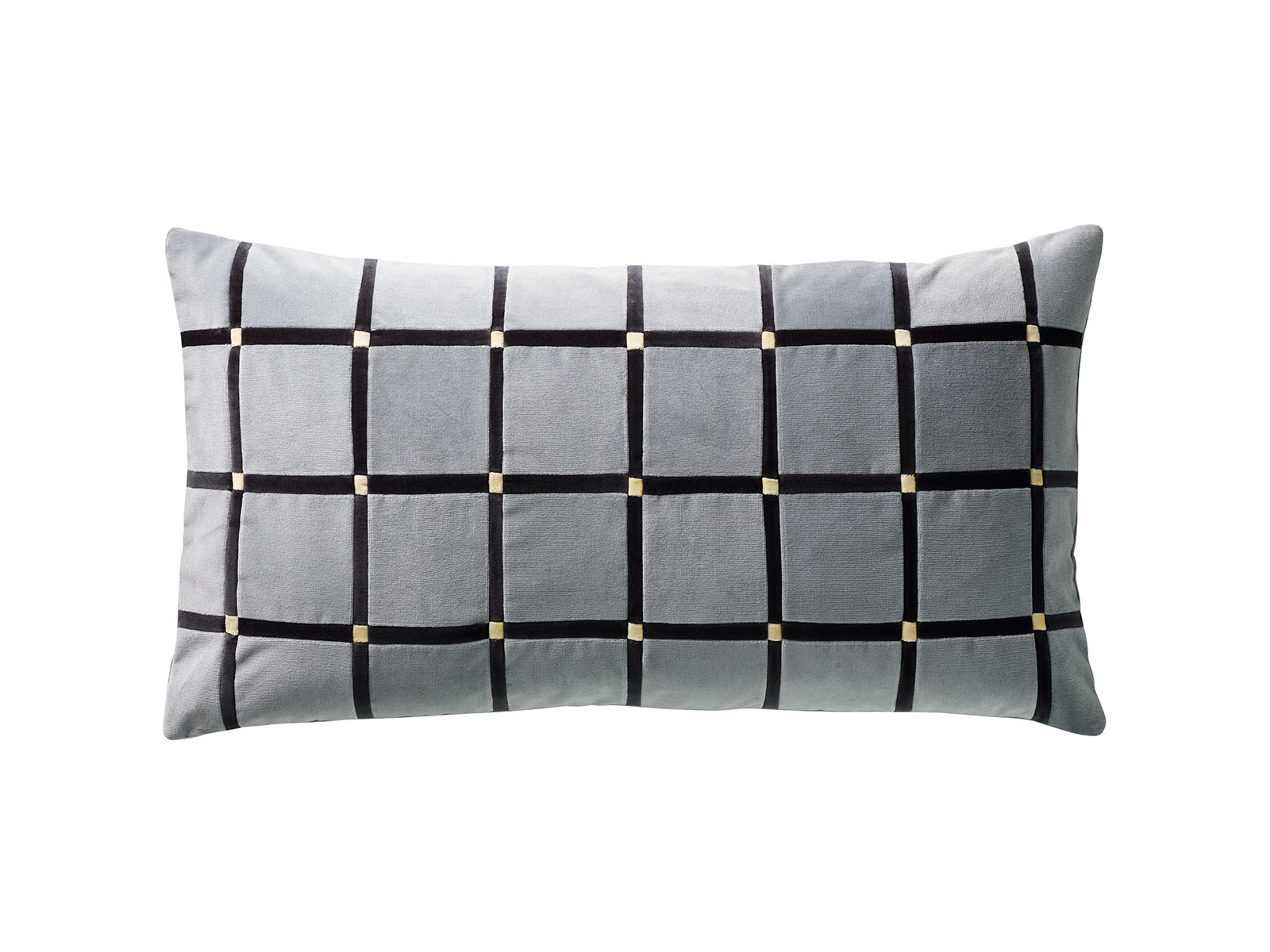 Athena Cushion in Misty Grey/Dark Grey/Almost Yellow