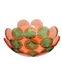 Circle Basket - Clear Bottle Green And Light Ruby