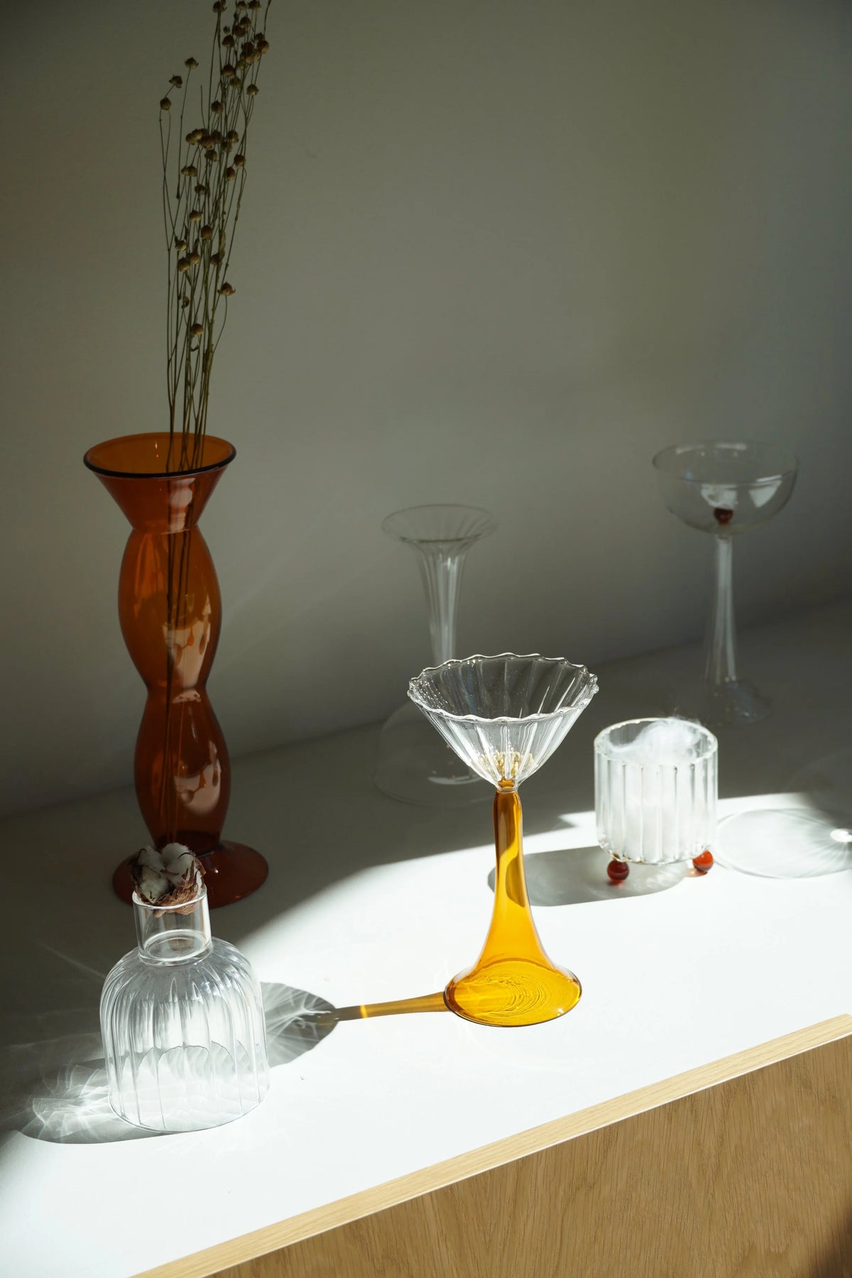 CAMPANULA — AMBER COCKTAIL GLASS