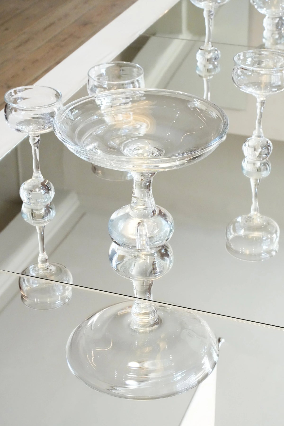EDEN platter — close-up detail of mouth-blown glass