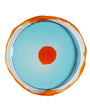 Try Tray Round - Clear Light Blue, Clear Orange