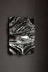 Psychedelic Mirror 35*50 cm — close-up detail of hand-shaped polished steel