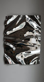Psychedelic Mirror 50*70 cm by Caia Leifsdotter — hand-shaped polished steel, front view