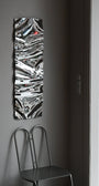 Psychedelic Mirror 30*100 cm by Caia Leifsdotter — hand-shaped polished steel, front view