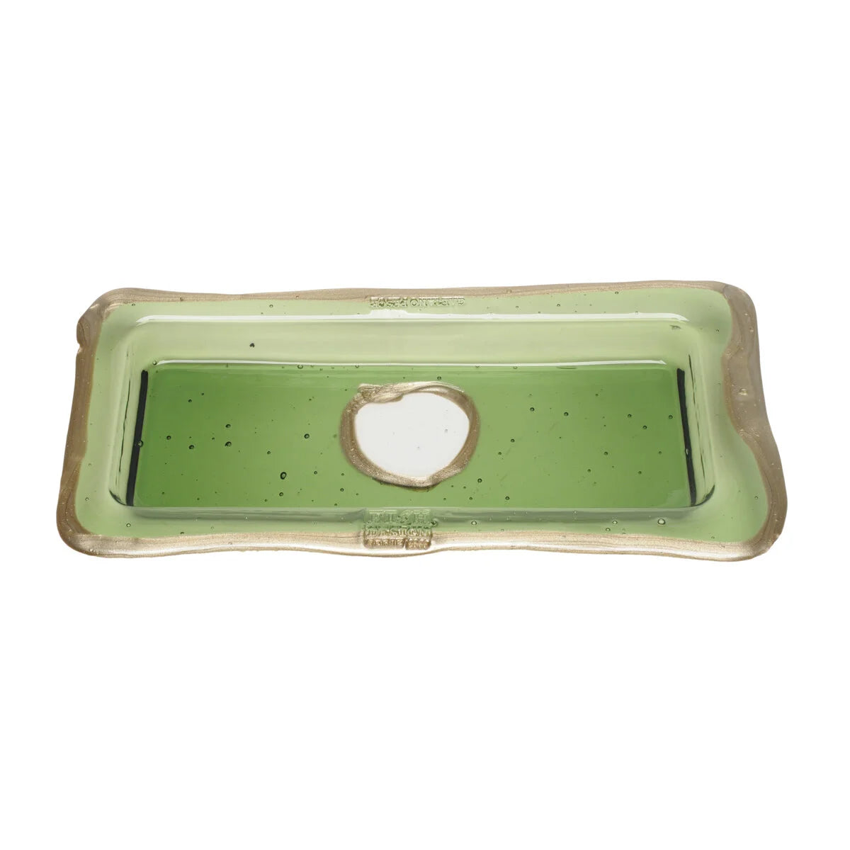 Try Tray Rectangular - Clear Green And Bronze
