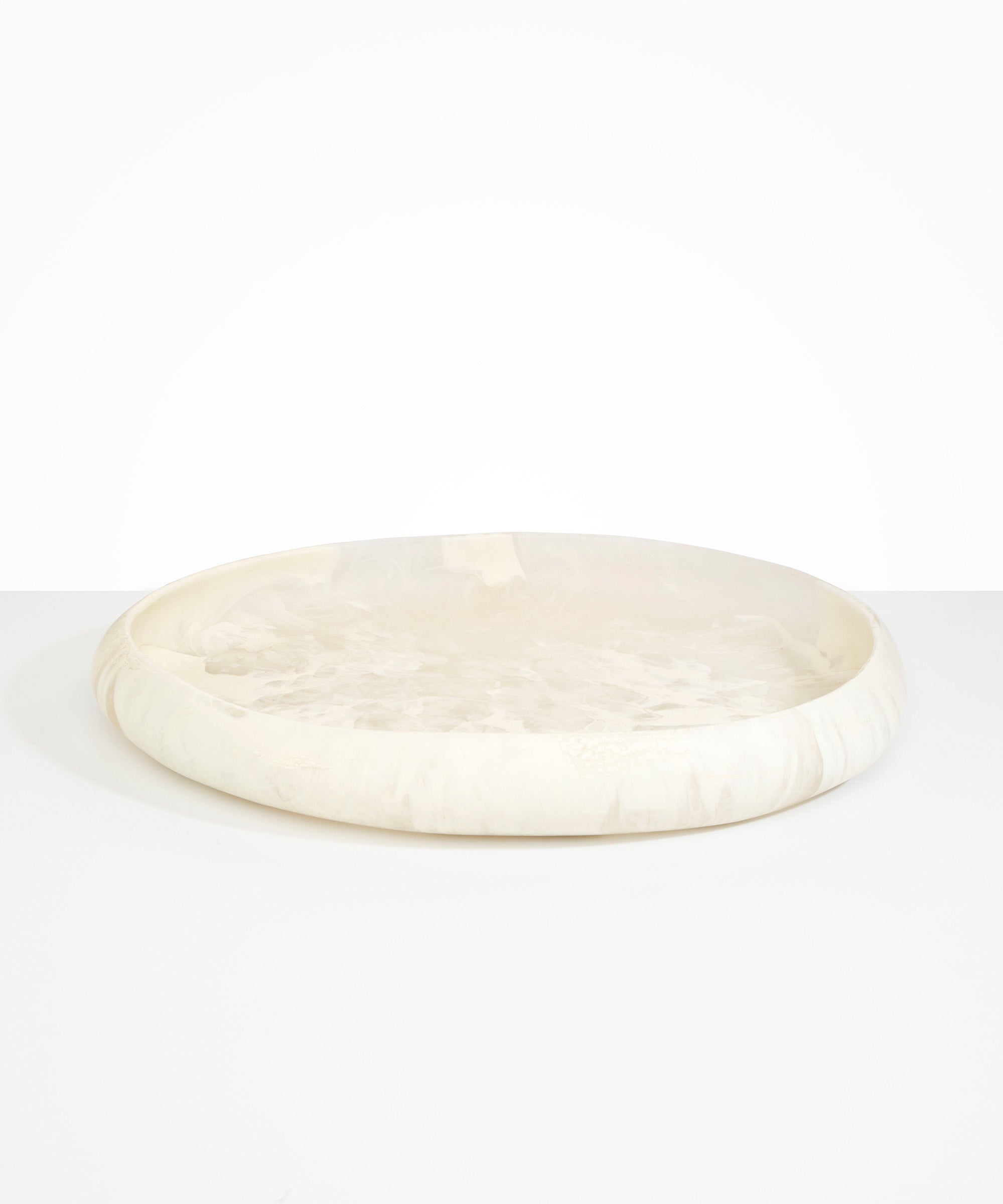 Dinosaur Designs Extra Large Rock Bowl in Chalk Swirl Colour resin.