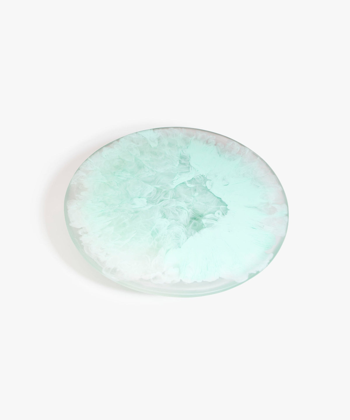 Dinosaur Designs Temple Coaster in Chalk Swirl Colour resin..