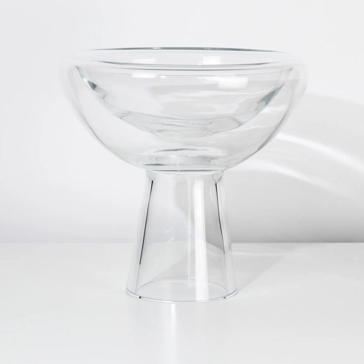 Glass Deep Bowl L Crystal | Transparent | Glossy