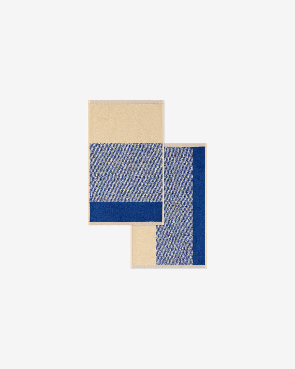 Gastendoekjes Set Blend Cobalt Blue Ecru (2 st.) - SUITE702