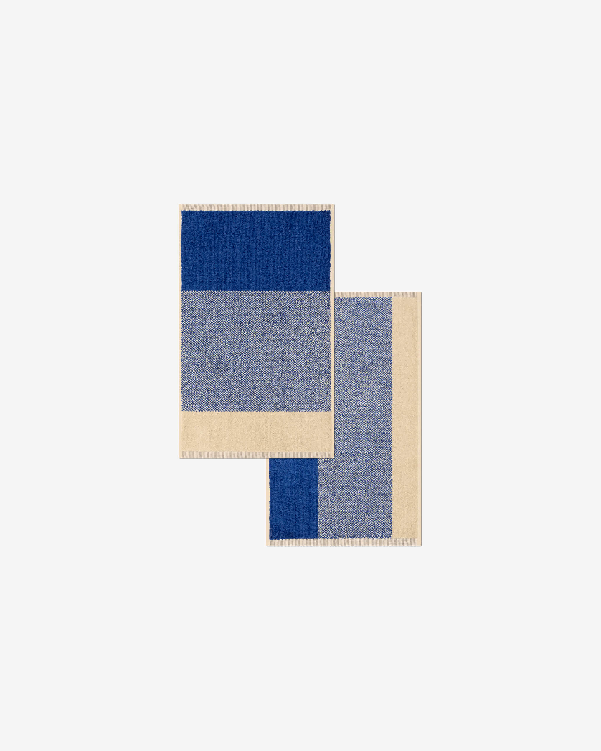 Gastendoekjes Set Blend Cobalt Blue Ecru (2 st.) - SUITE702