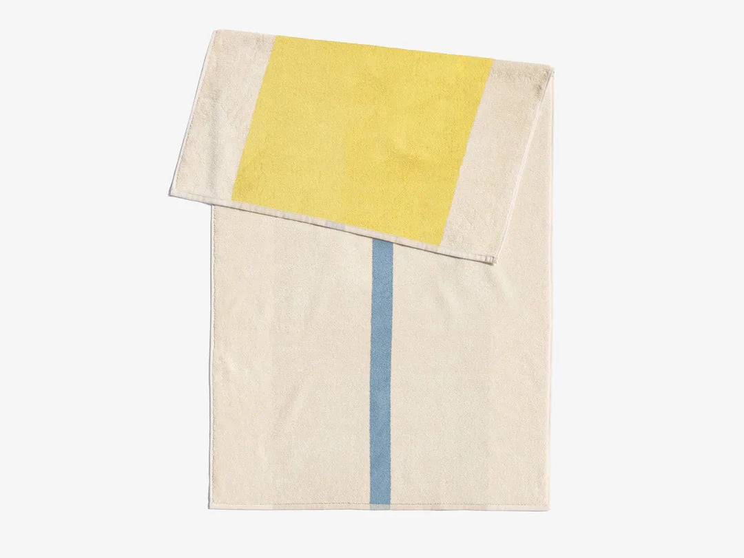 Beach Towel yellow and sky blue