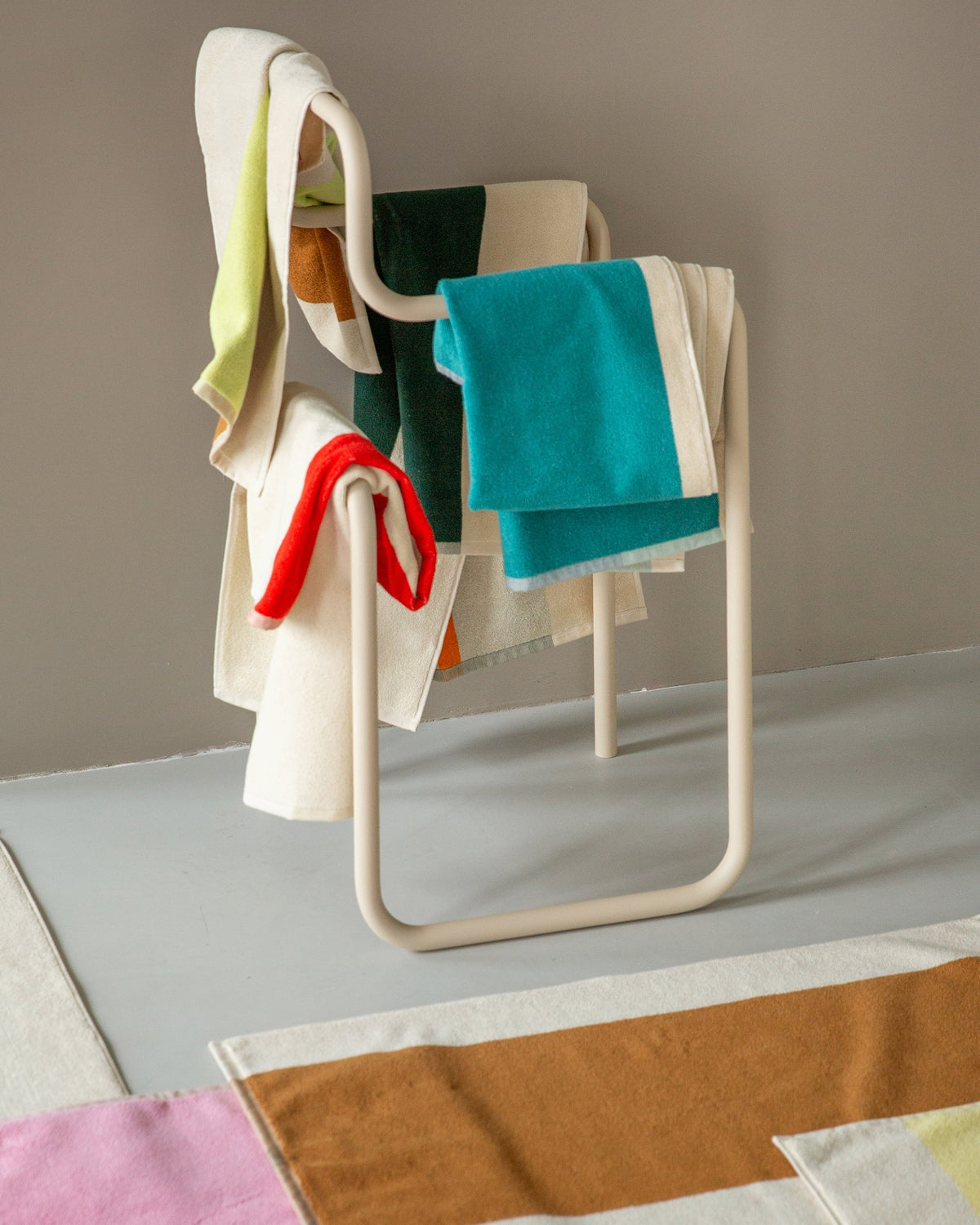 Handdoeken Set Turquoise Red Lime Dark Green (4 st.) - SUITE702