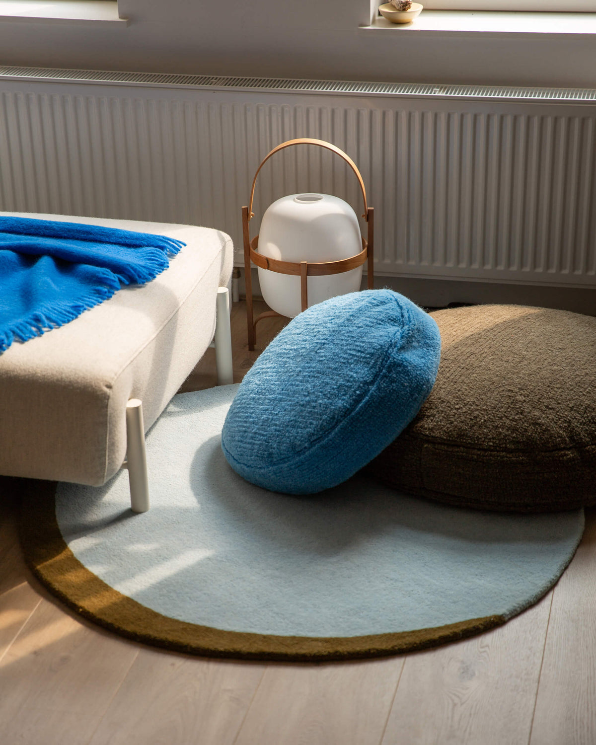 Vloerkleed Wol Eclipse Sky Blue Dark Olive - SUITE702