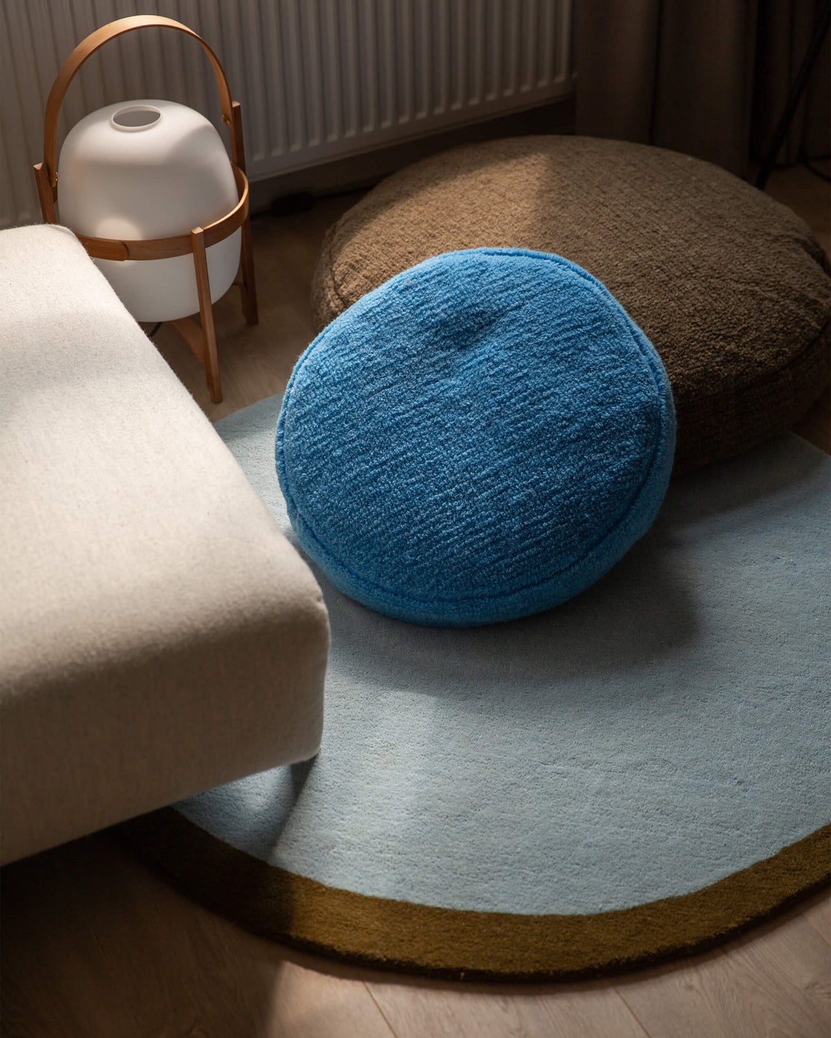 Vloerkleed Wol Eclipse Sky Blue Dark Olive - SUITE702