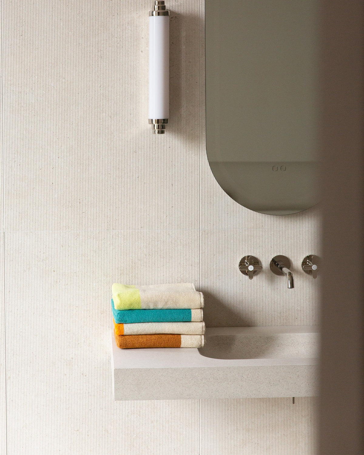 Handdoeken Set Turquoise Red Lime Dark Green (4 st.) - SUITE702