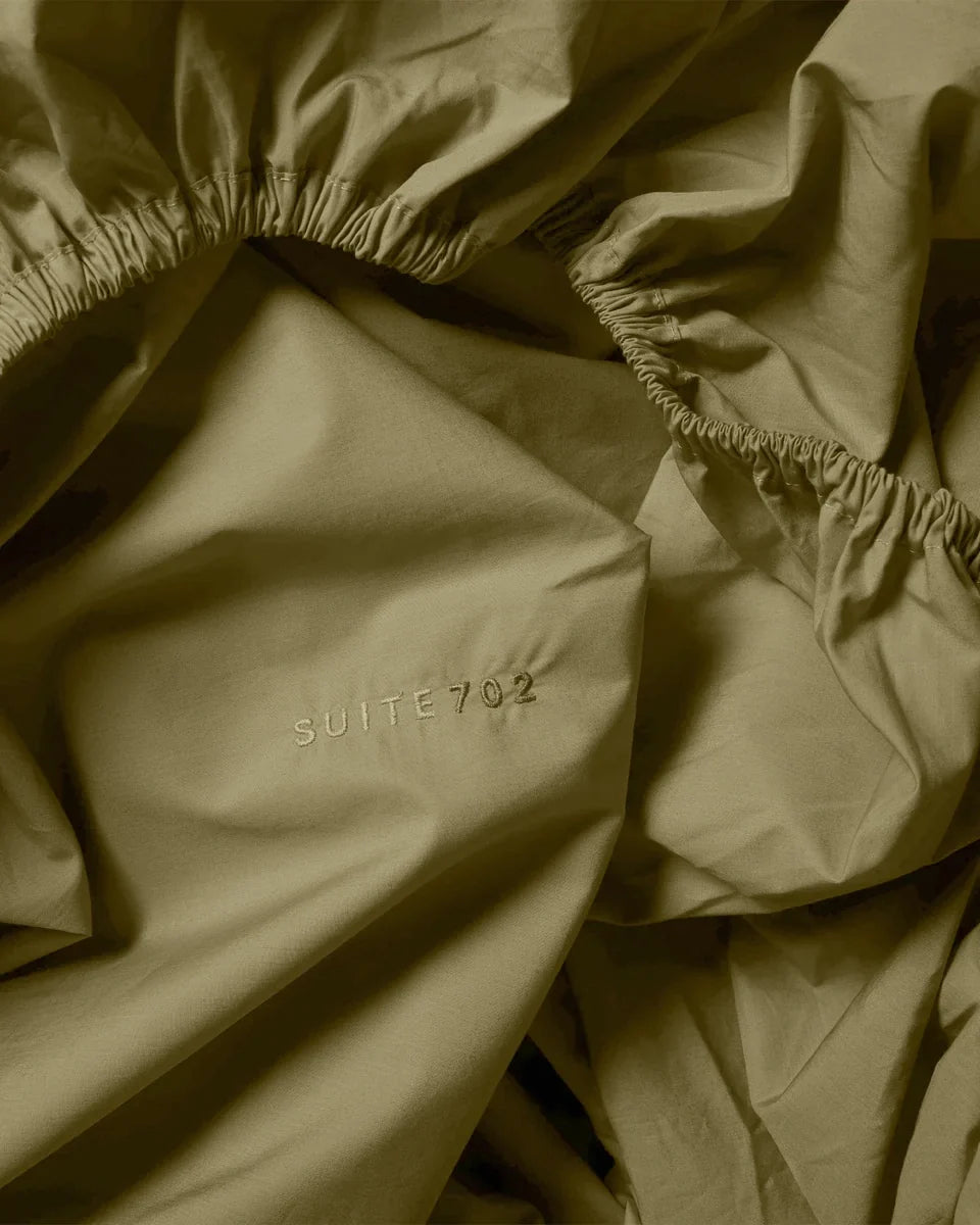 Hoeslaken Katoen Olive Green - SUITE702
