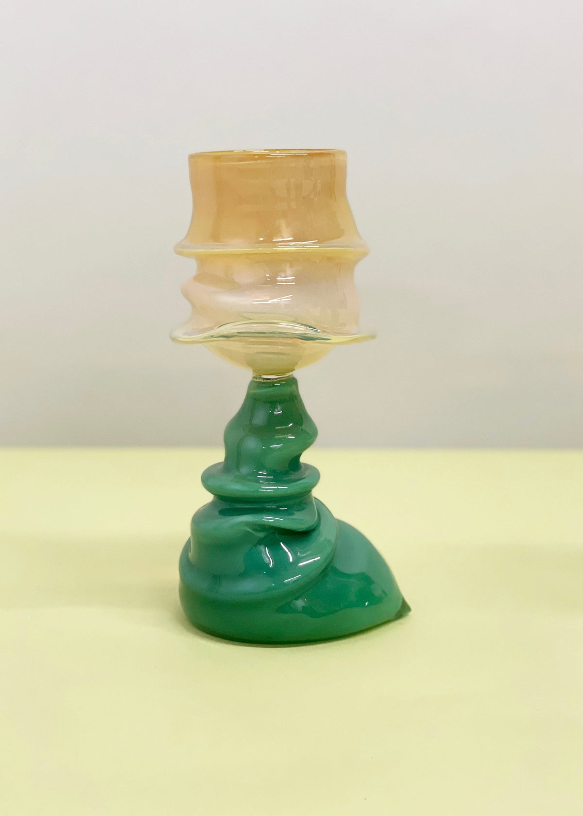 Deflated Goblet  Jade and Iris
