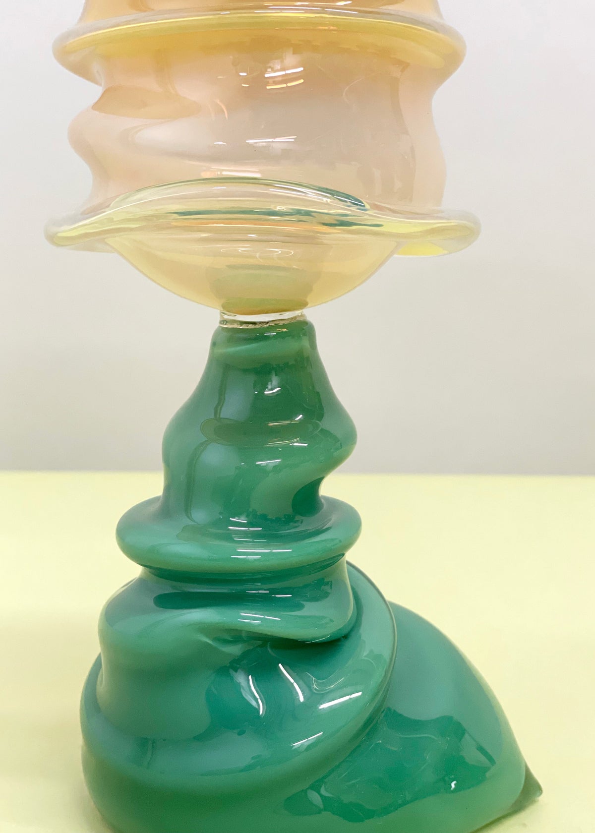 Deflated Goblet  Jade and Iris