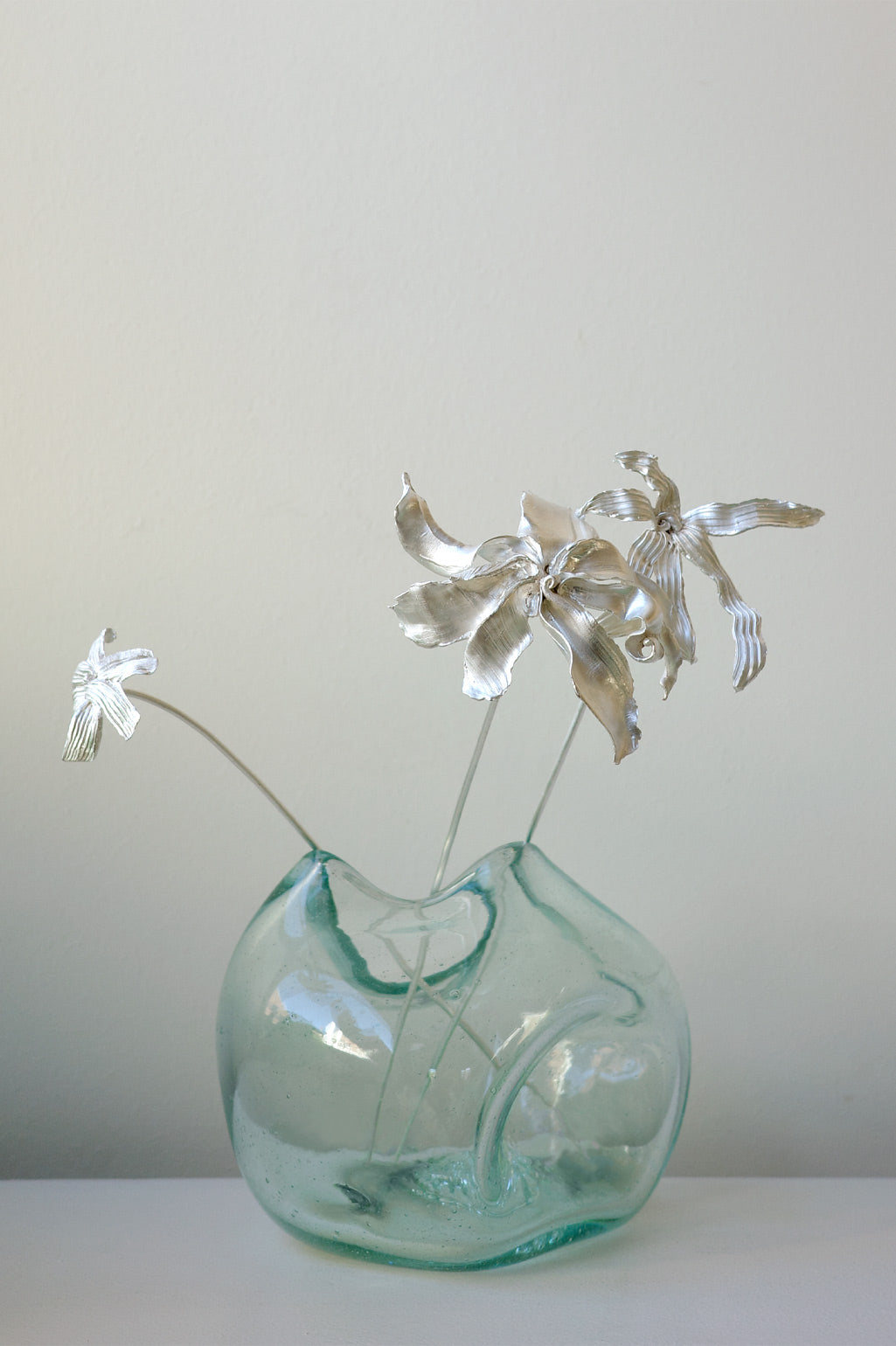 L65 - Set of 3 Flower Ornament in Silver