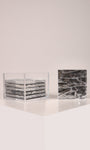 The CRUSHED ICE coasters in silver