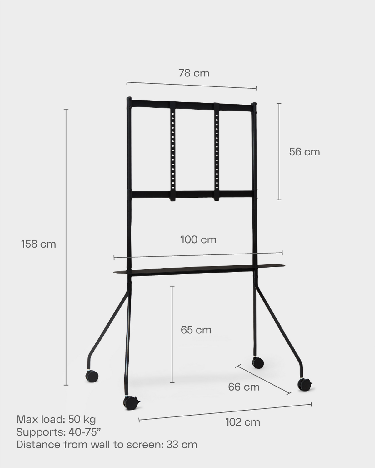 Pedestal Moon PRO Pro TV Stands 007 Pearl