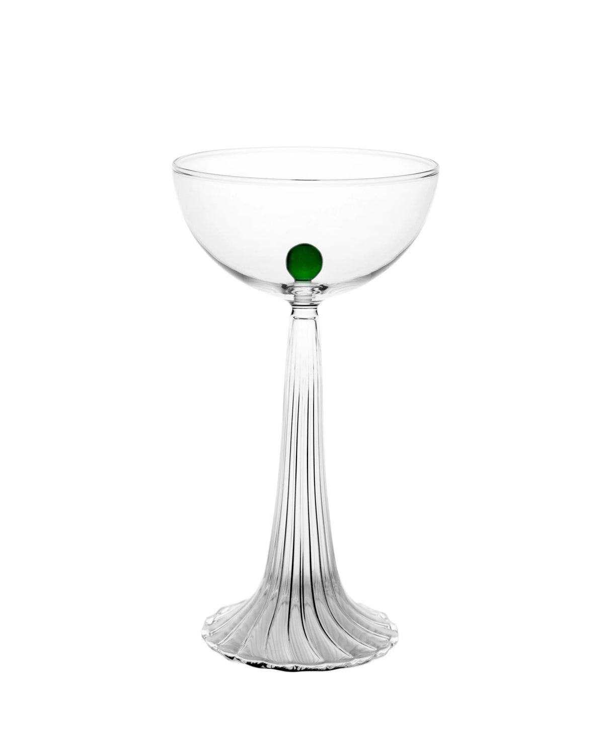 NEREIDA Coupe Glass Green by Agustina Bottoni
