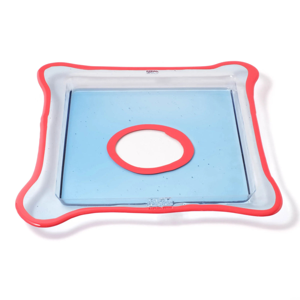 Try Tray Square - Clear Light Blue And Matt Sorbet