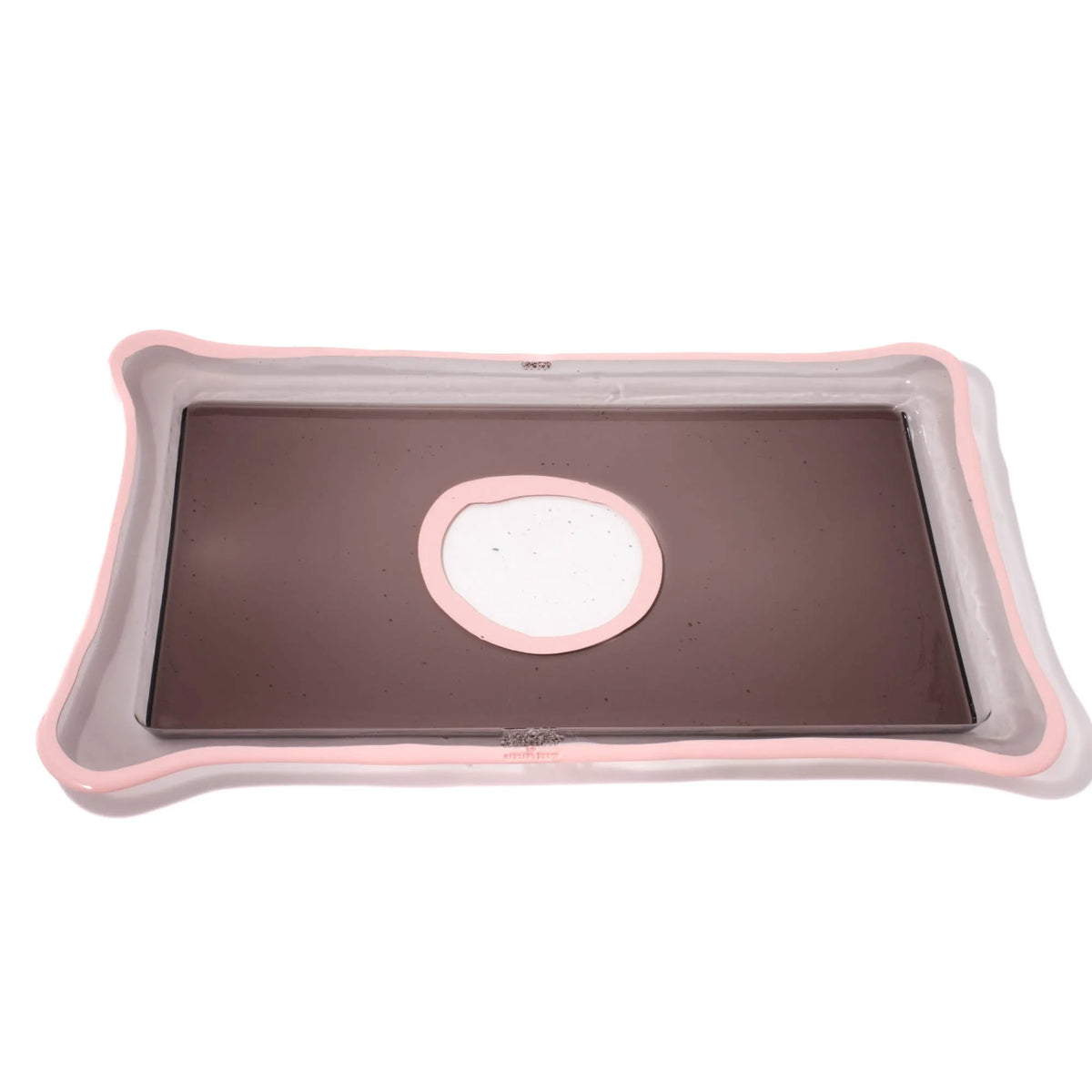 Try Tray Rectangular - Clear Fumè And Matt Salmon