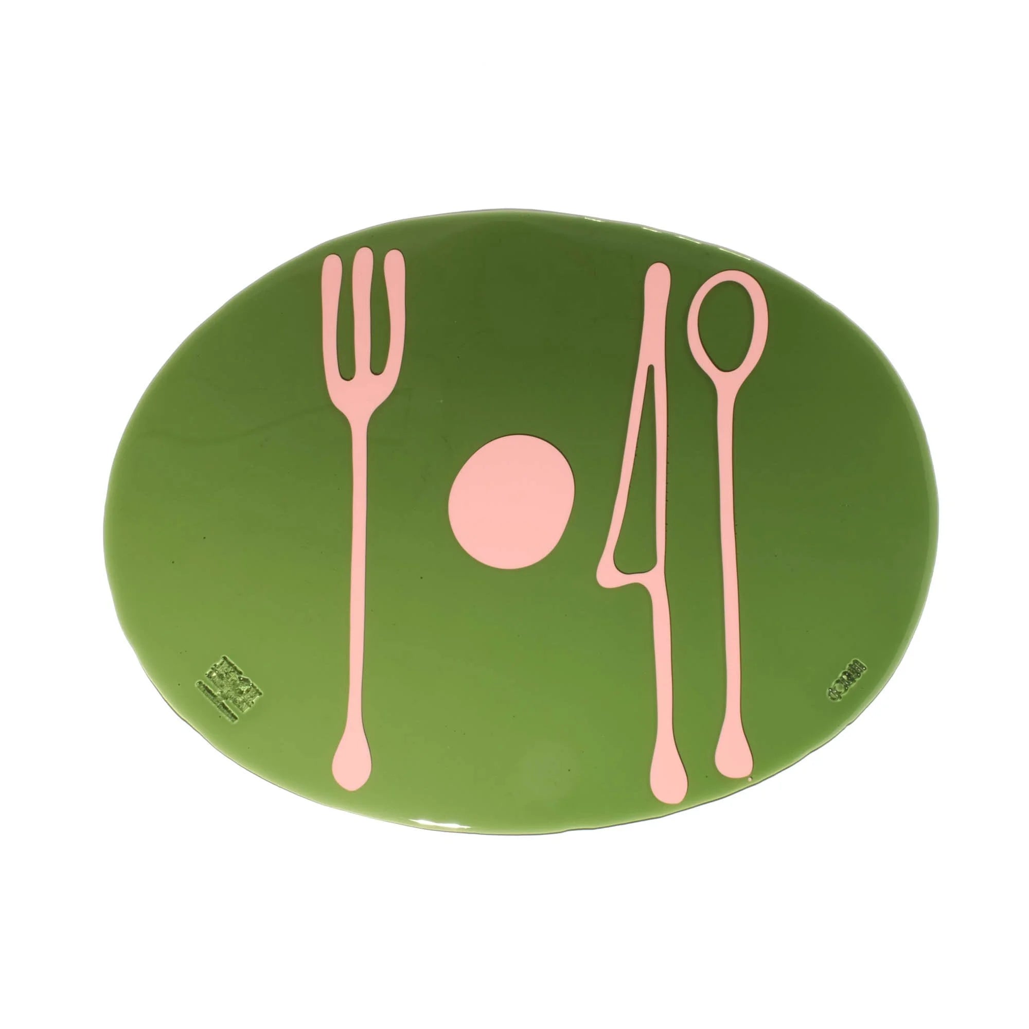 Table-Mates - Clear Bottle Green, Salmon