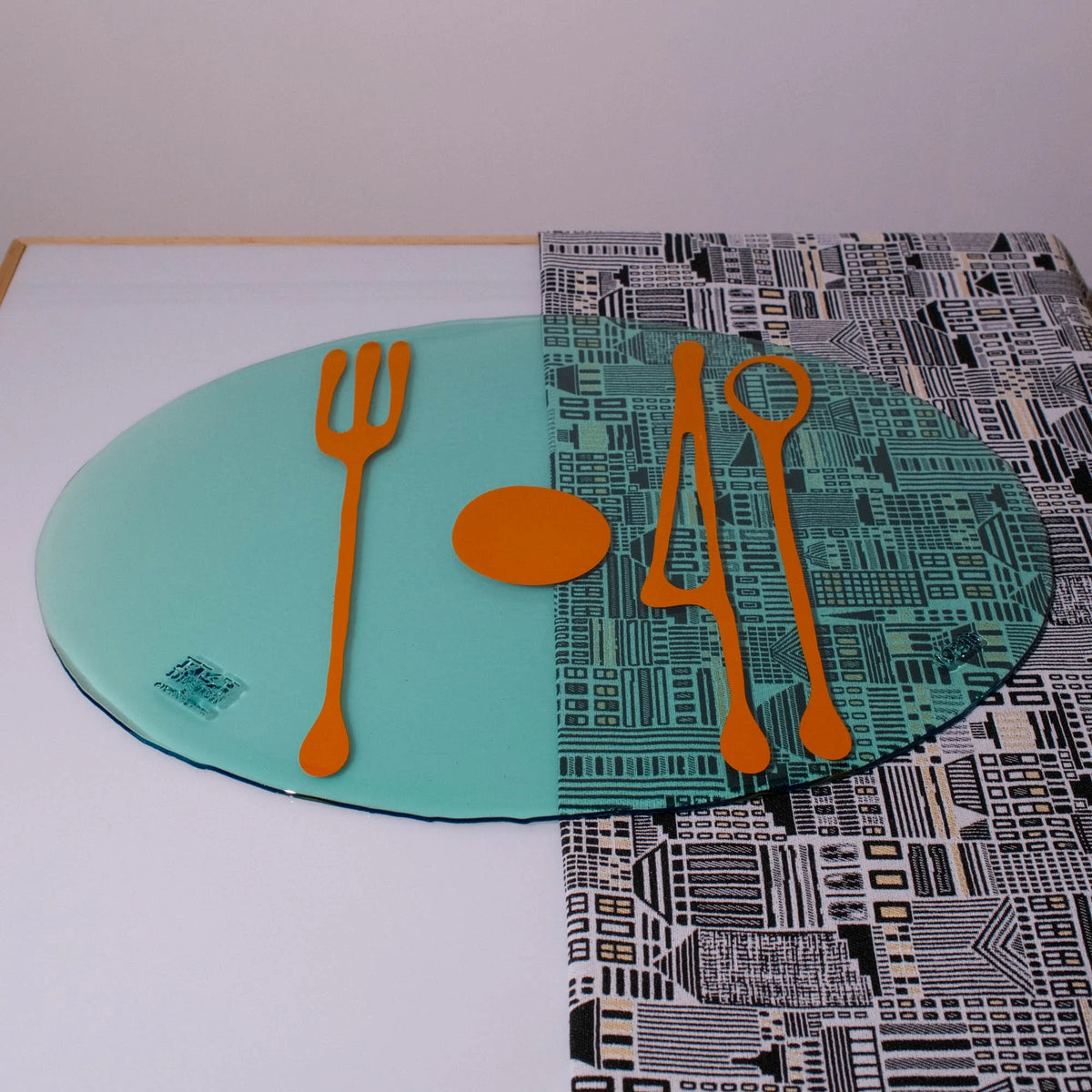 Table-Mates - Clear Aqua, Ochre
