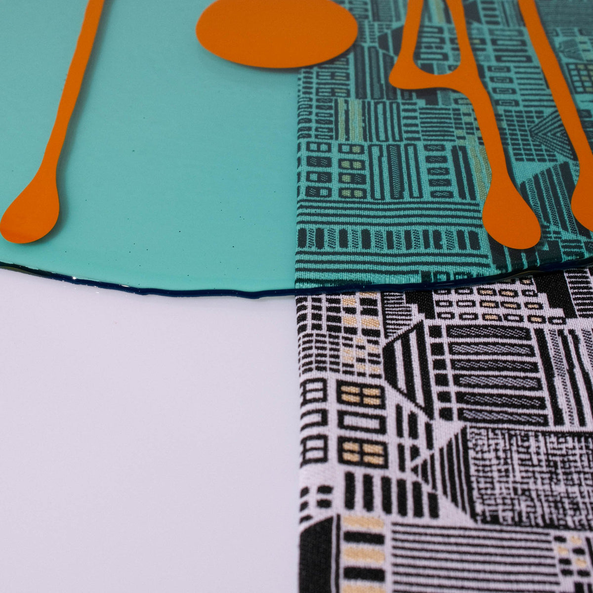 Table-Mates - Clear Aqua, Ochre